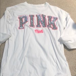 Long sleeve sparkly tee